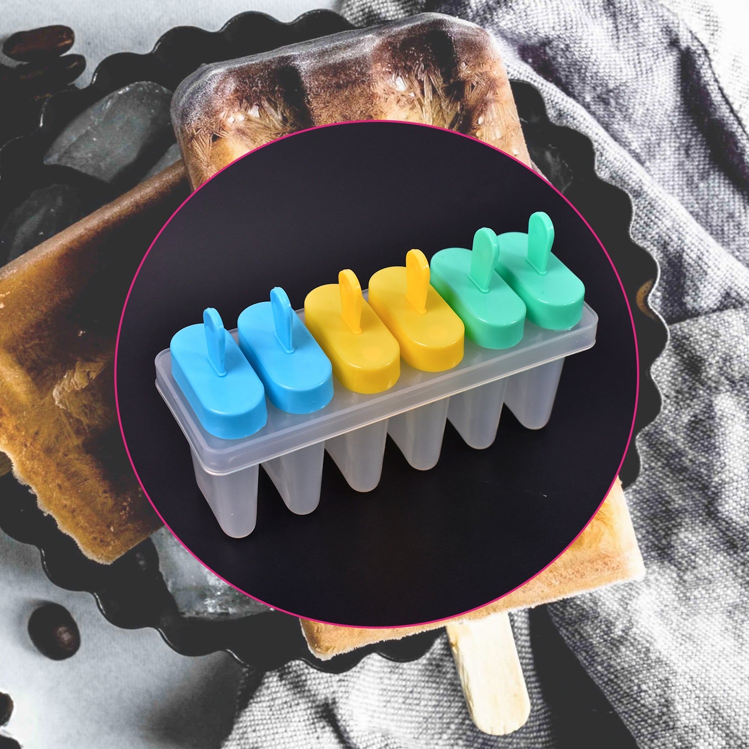 7167 Ice Candy Maker Upgrade Popsicle Molds Sets 6 Ice Pop Makers Reusable Ice Lolly Cream Mold Home-Made Popsicles Mould with Stick DeoDap 7167 Ice Candy Maker Upgrade Popsicle Molds Sets 6 Ice Pop Makers Reusable Ice Lolly Cream Mold Home-Made Popsicles Mould with Stick DeoDap